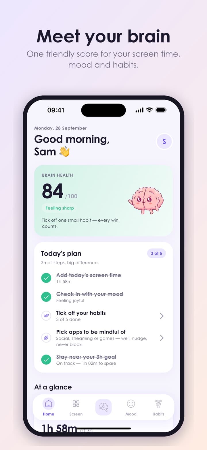 BrainRewire screenshot: Meet your brain