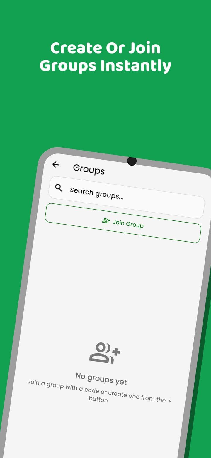 OweBuddy screenshot: Create or join groups